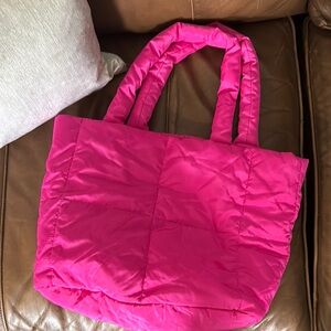 Ulta Beauty Pink Quilted Tote Bag